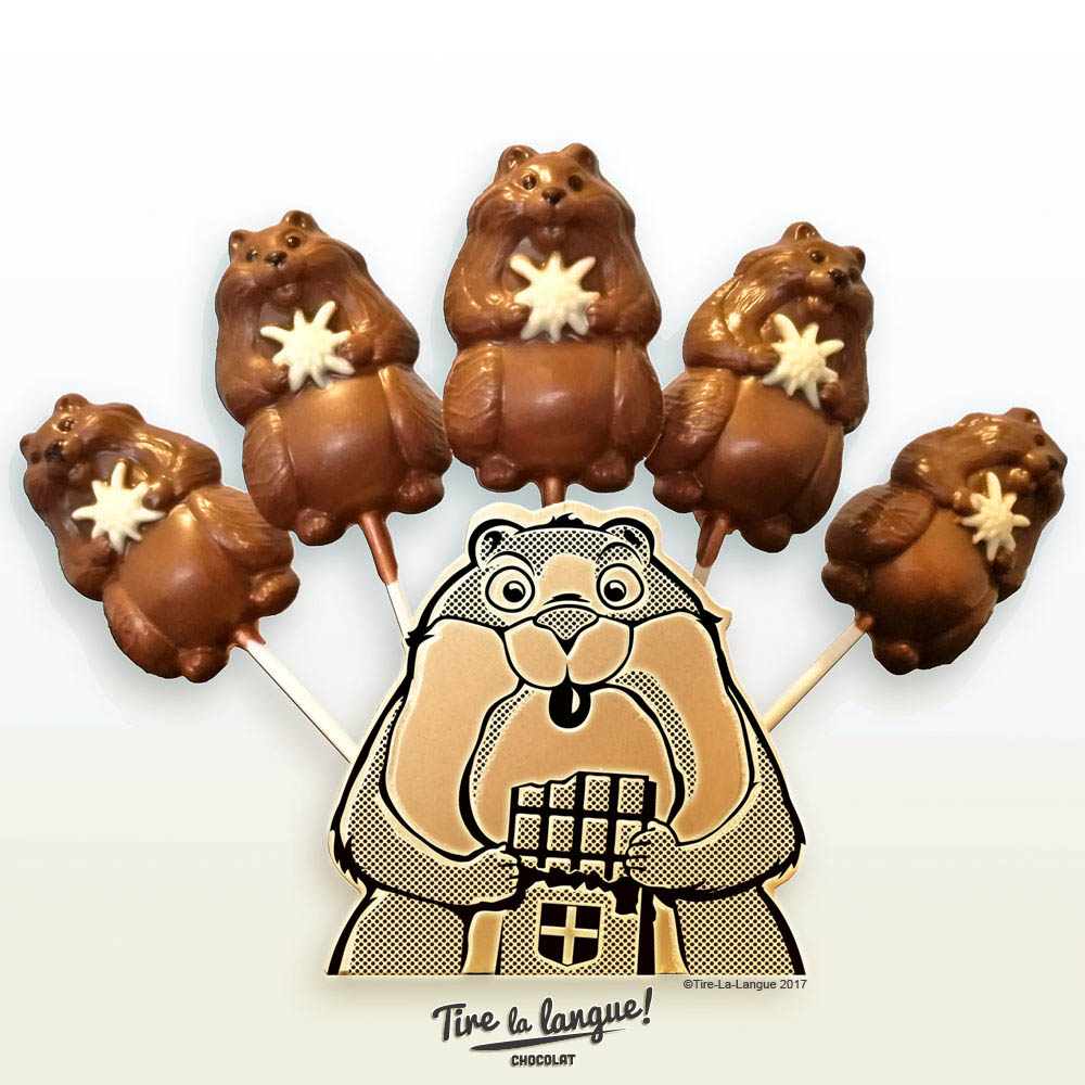 Sucette animaux en chocolat • ROY chocolatier